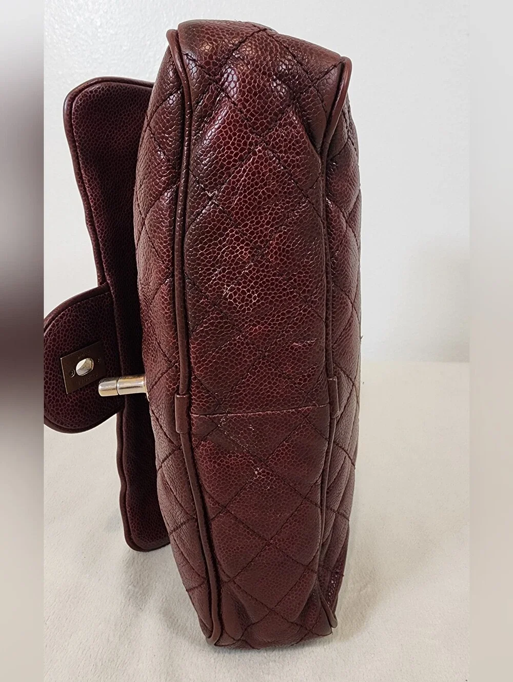 Chanel Shiva 2013-2014 Medium Calfskin. Exterior Has Paint Touch Ups.